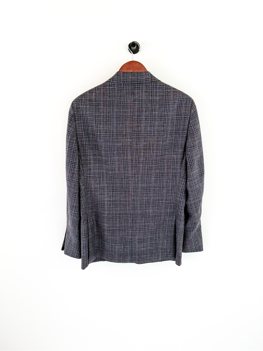 NEW Hickey Freeman Wool Silk Linen Gray Blue Plaid Blazer Sport Coat 40R Men's - Picture 11 of 16